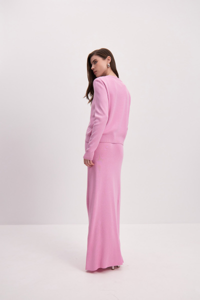 Кардиган вязаный (розовый) (L) 