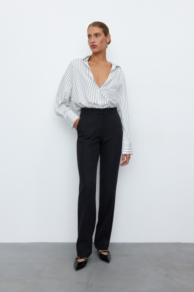 Брюки классические прямые (M, черный) 