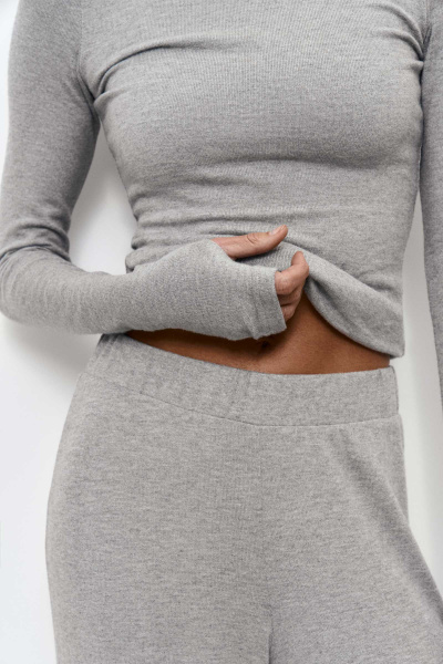 Брюки из мягкого трикотажа (XS/S, серый) 