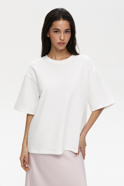 Футболка со стразами Heartbreaker (one size, молочный) 2207