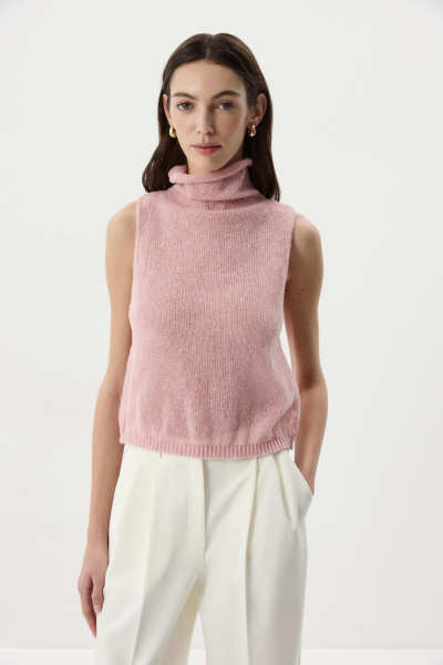 Топ ажурный  (Розовый) (M) 