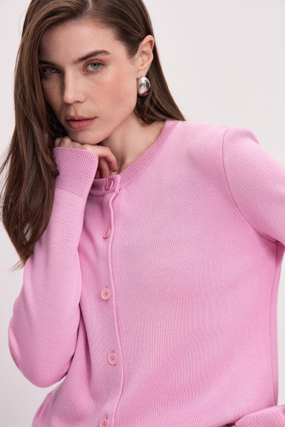 Кардиган вязаный (розовый) (L)