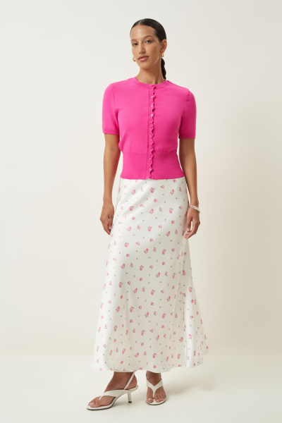 Кардиган с фестонами (фуксия) (M/L) 