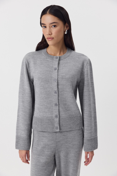Кардиган из шерсти  (серый) (M/L) 