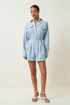 Комбинезон изо льна (голубой)