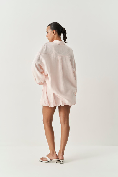 Рубашка с длинным рукавом изо льна (M/L, светло-розовый) 2556