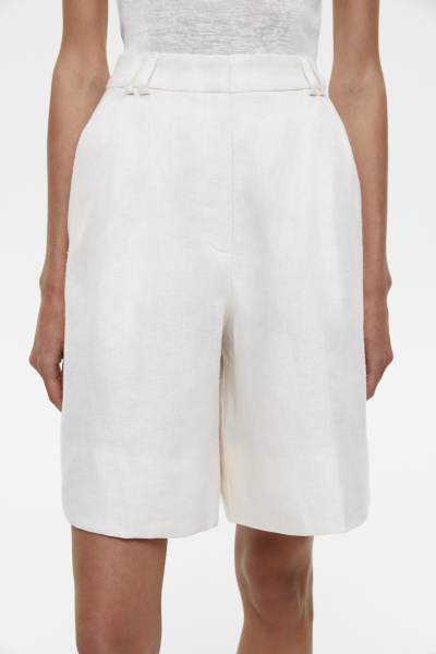 Шорты из льняной ткани (XS, молочный) 2207