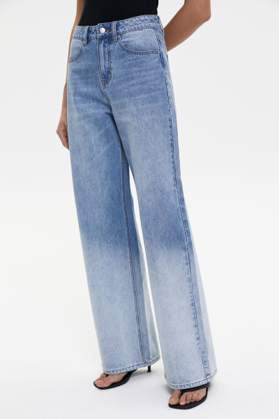 Джинсы широкие с градиентом/Denim pants with gradient (26/XS, голубой/blue) 1741