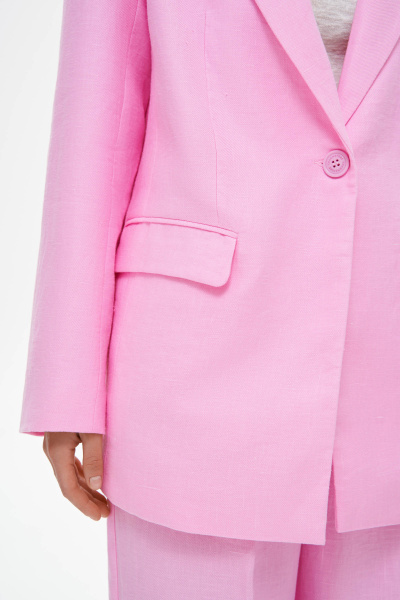 Пиджак из льняной ткани (L, розовый) 2128