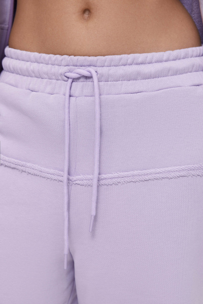 Широкие брюки с необработанными швами (L, лавандовый) 2547