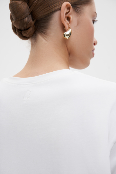 Футболка оверсайз из хлопка (XS/S, молочный) 