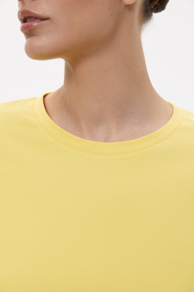 Лонгслив базовый из хлопка (M/L, лимонный) 