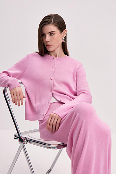 Кардиган вязаный (розовый)