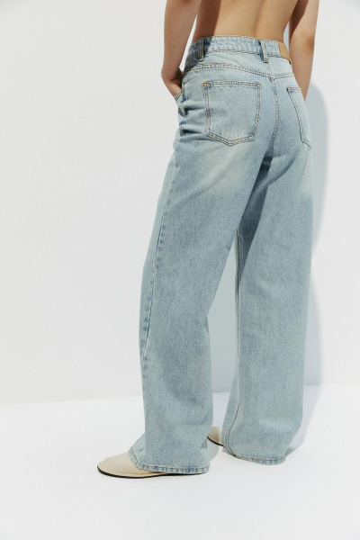 Джинсы с высокой посадкой/Denim pants with high waist (30/XL, светло-голубой/light blue)