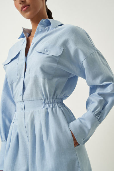 Комбинезон изо льна (голубой) (S) 