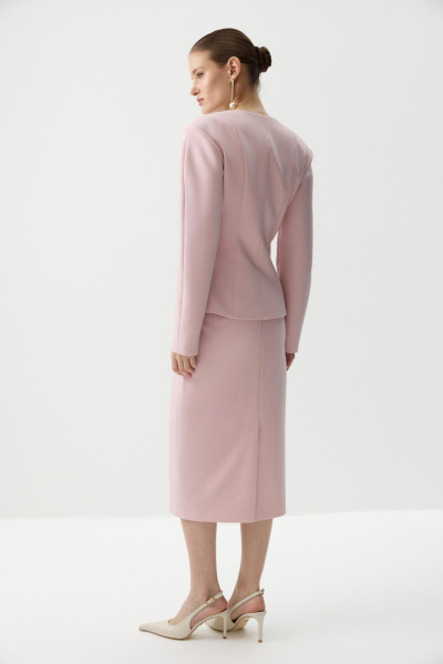 Юбка прямая миди (Розовый) (M) 