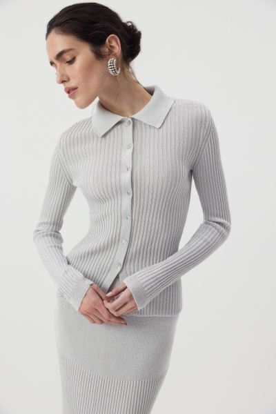 Джемпер с люрексом (Серебряный) (M/L) 