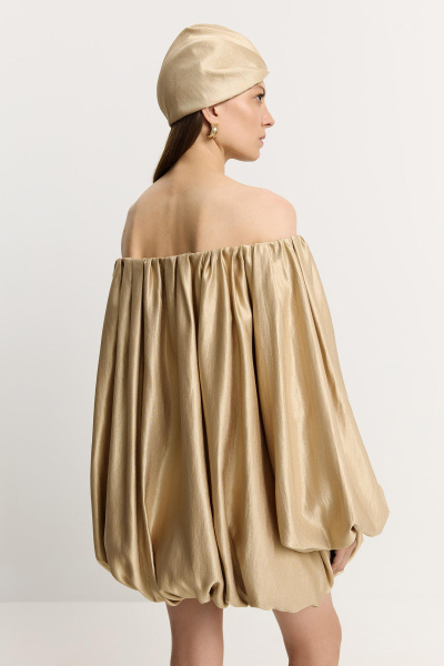 Платье объемное (золотой) (M/L) 