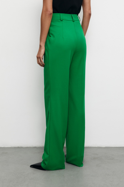 Брюки широкие с защипами (травяной) (L) 