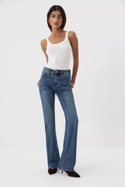 Джинсы Boot Cut (винтажный синий с тинтом) (S)