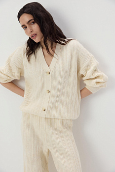 Кардиган с шерстью альпаки (Молочный)