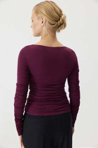 Лонгслив с драпировкой (Сливовый) (M) 