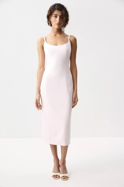 Платье макси на бретелях (Нежно-розовый) (M) 