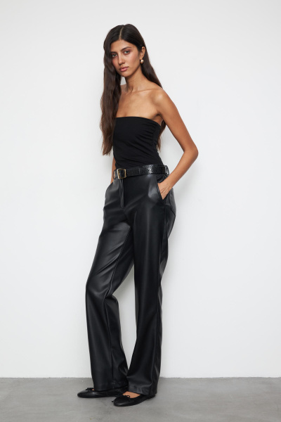 Брюки из экокожи (черный) (L) 