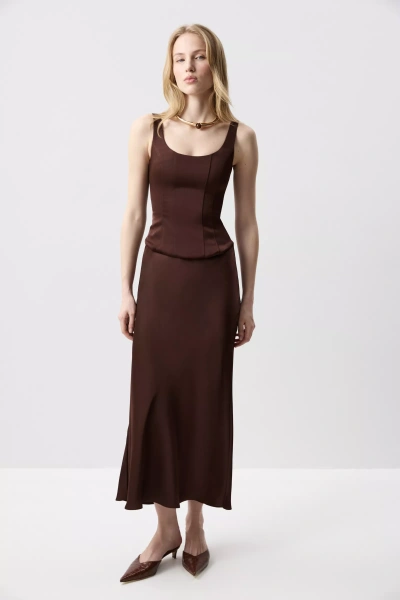 Топ корсетный (Шоколадный) (S) 