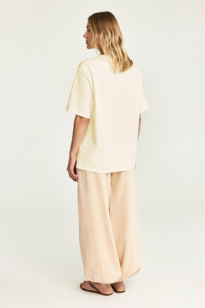 Футболка с принтом CHARM (сливочный) (one size) 