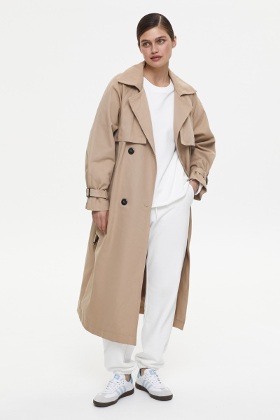 Тренч базовый (one size, бежевый) 