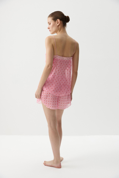 Топ с принтом сердечки (Розовый) (M) 