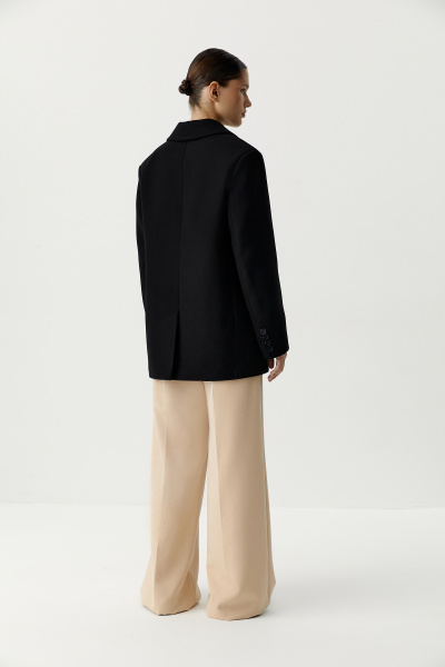 Пиджак из пальтовой ткани (черный) (XS/S) 