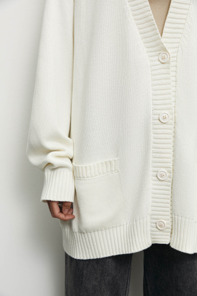 Кардиган из хлопка (one size, молочный) 2158