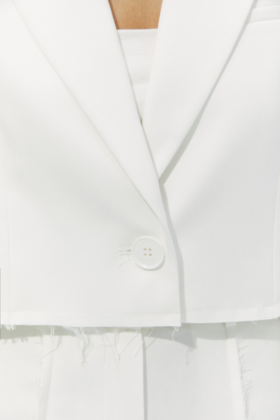 Жакет укороченный в гранжевом стиле (молочный) (XS) 