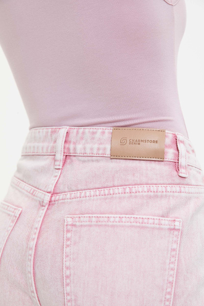 Шорты джинсовые с гранжевым эффектом/Denim shorts with grange effect (27/S, розовый/pink) 2128