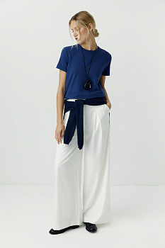 Футболка базовая из хлопка (темно-синий)