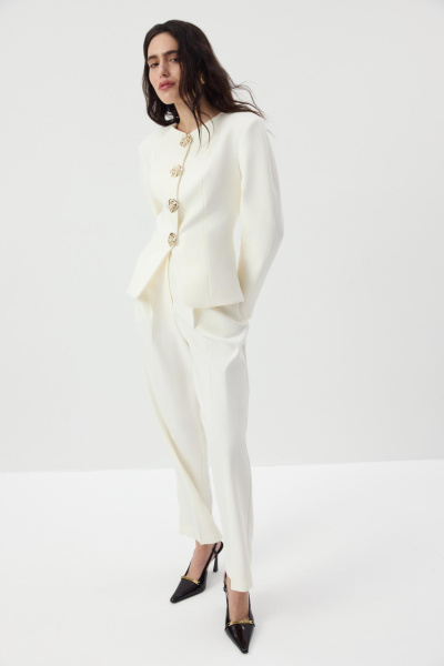 Брюки О-силуэта (Молочный) (M) 