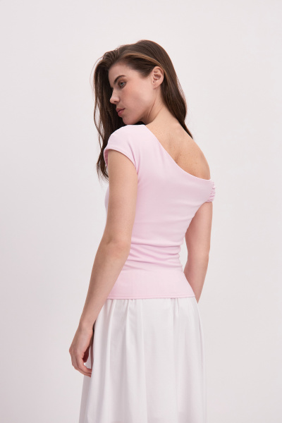 Топ с открытым плечом (розовый) (L) 