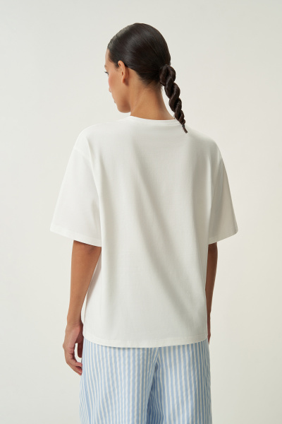 Футболка с принтом SEAS THE DAY (молочный) (XS/S) 