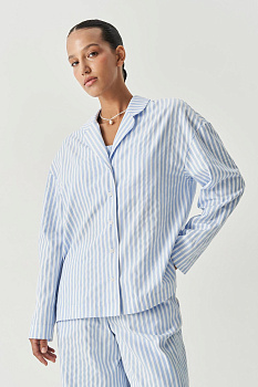 Рубашка в полоску (голубой)