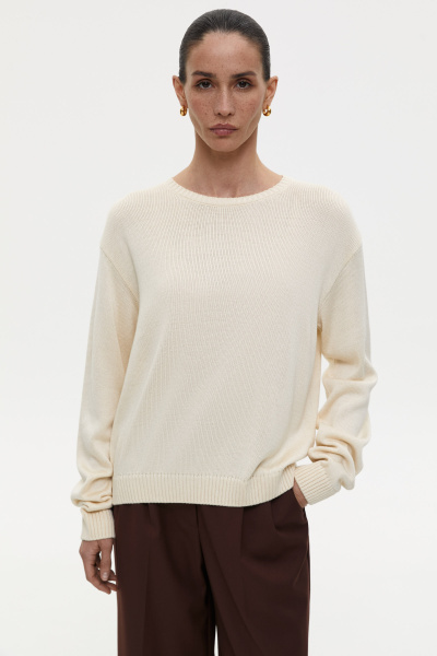 Джемпер базовый из вискозы (XS/S, кремовый) 