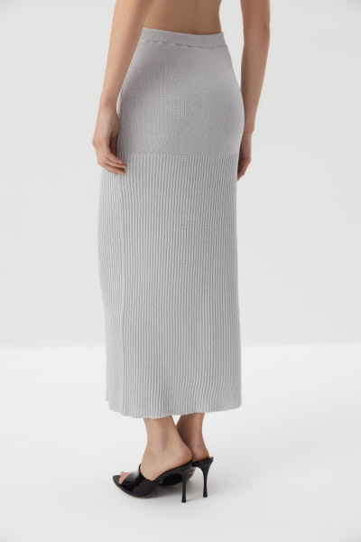 Юбка макси с люрексом (Серебряный) (M/L) 
