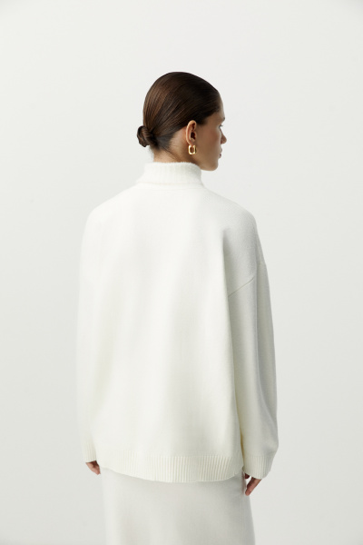 Кардиган удлиненный базовый (молочный) (M/L) 