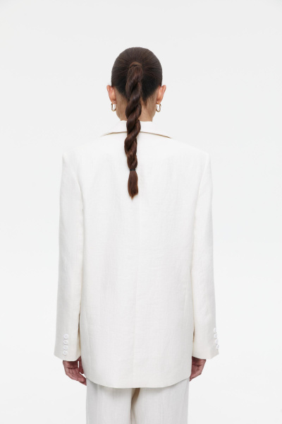 Пиджак из льняной ткани (L, молочный) 2207