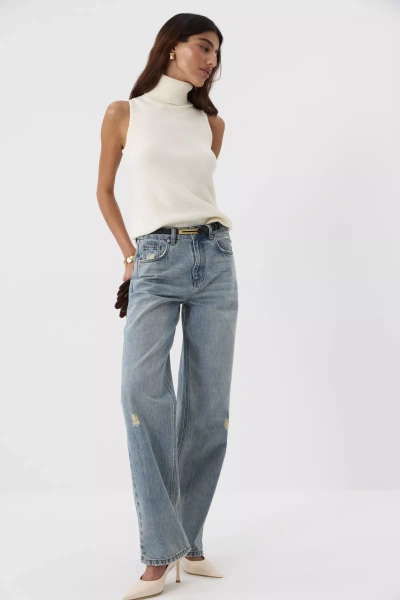 Джинсы Loose Straight (пыльно-синий) (L) 