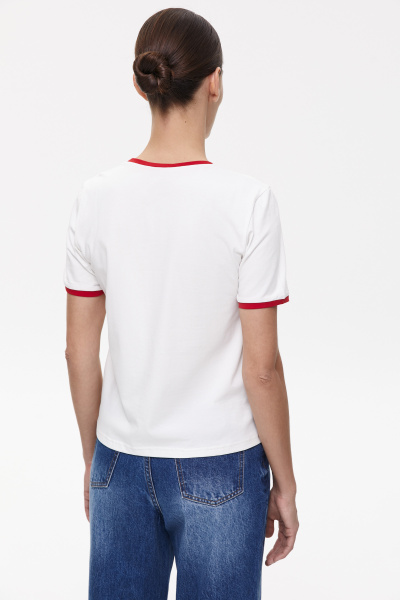 Футболка с сердечками Heartbreaker (S, молочный) 2207