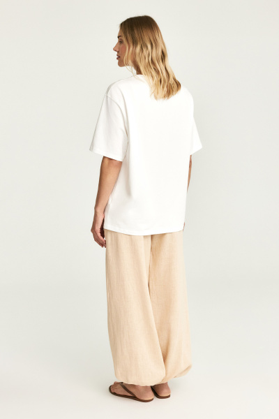 Футболка с принтом CHARM (молочный) (one size) 