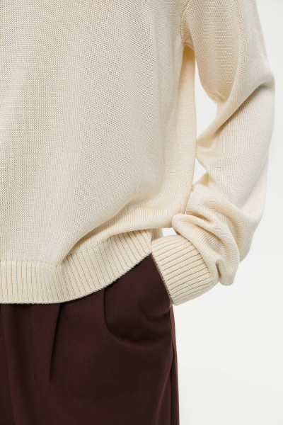 Джемпер базовый из вискозы (XS/S, кремовый) 