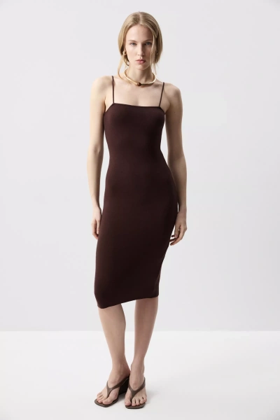 Платье-бандо миди (Шоколадный) (M) 
